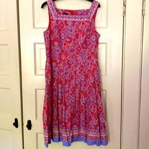 Talbots Fit and Flare Floral Dress size 10